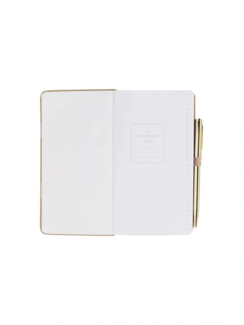 FRINGE STUDIO NWT Faux Leather Weekly Planner & Pen Set 3.63